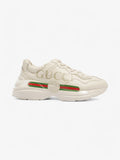 Gucci Rhyton Logo-Print Off White / Green / Red Leather EU 41 UK 7