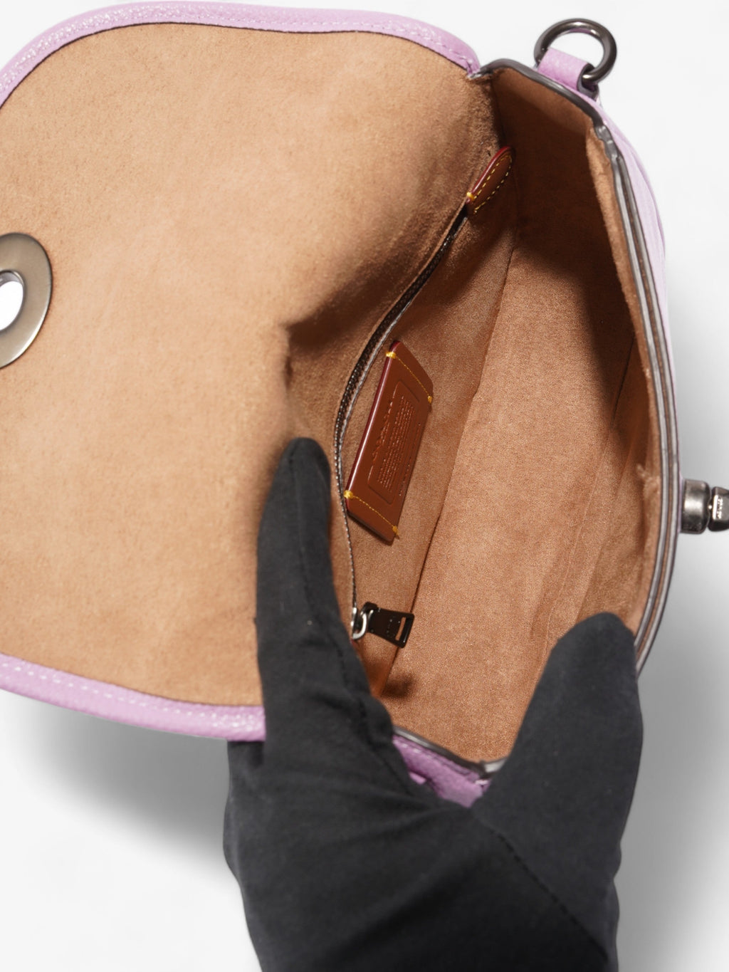 Coach Willow Saddle Bag Lilac Leather