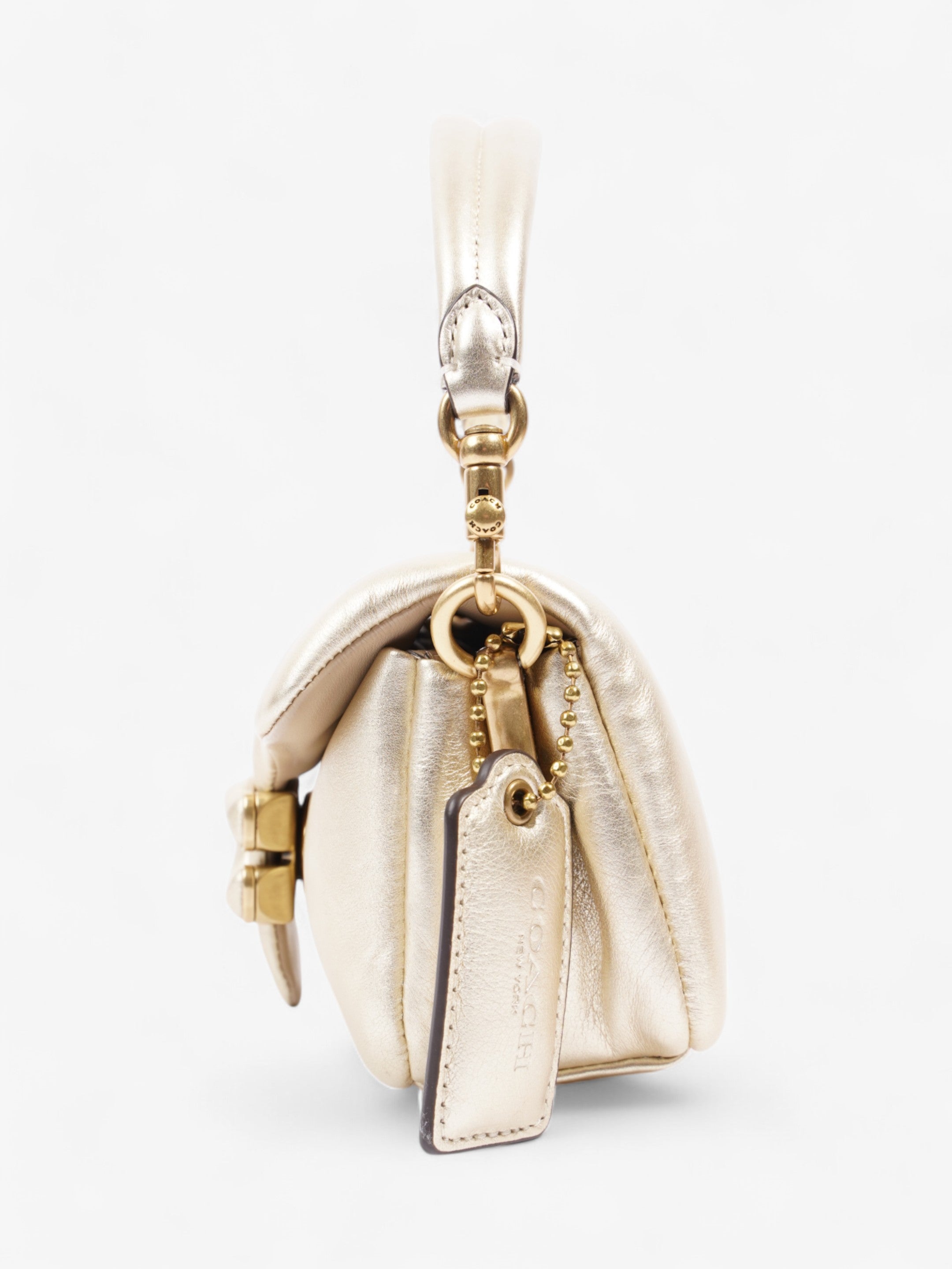 Coach Pillow Tabby Metallic Gold Nappa Leather 18