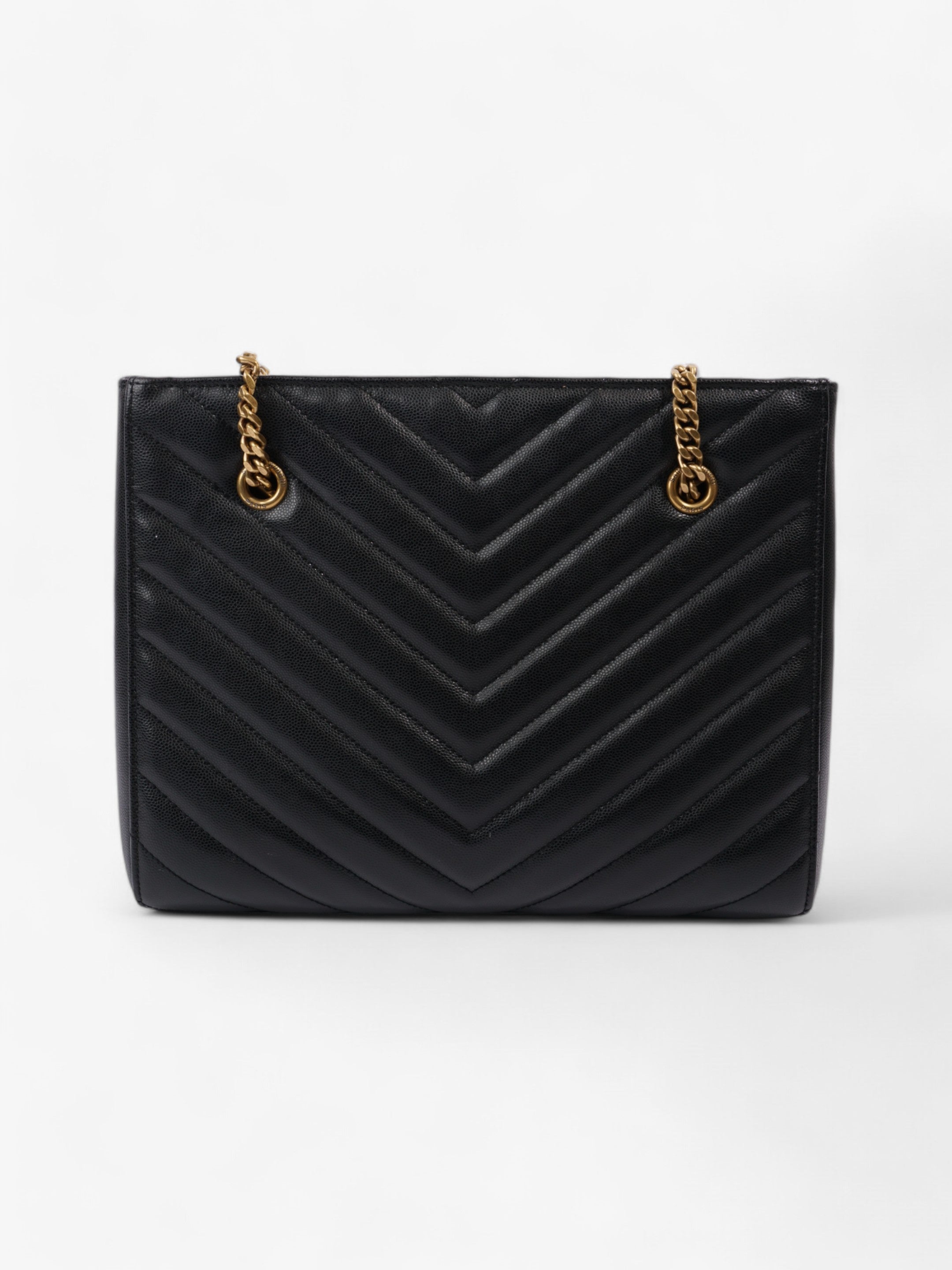 Saint Laurent Tribeca Tote Black Matelasse Leather