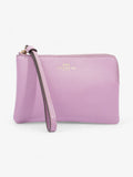 Coach Corner Zip Wristlet Violet Leather