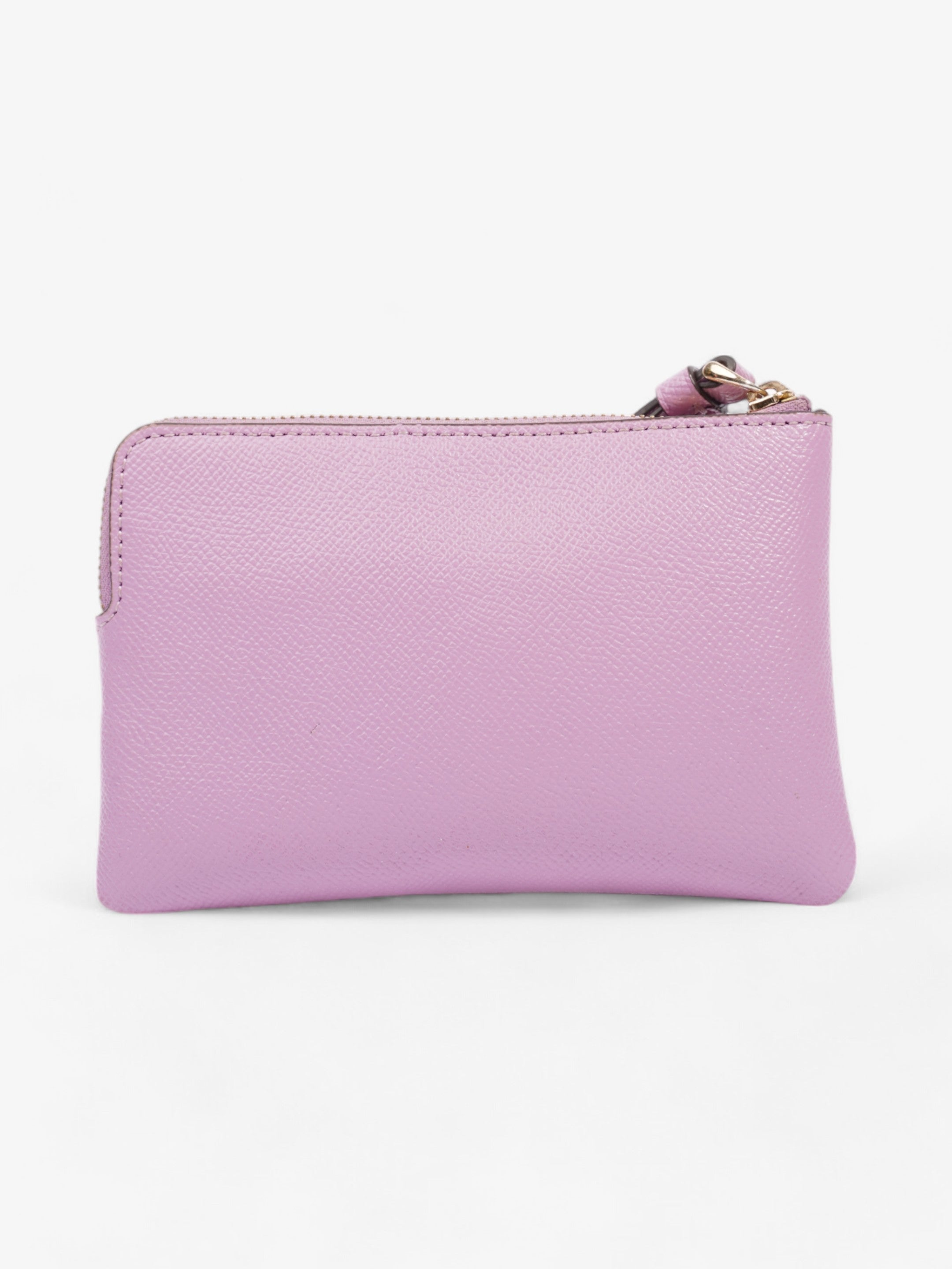 Coach Corner Zip Wristlet Violet Leather