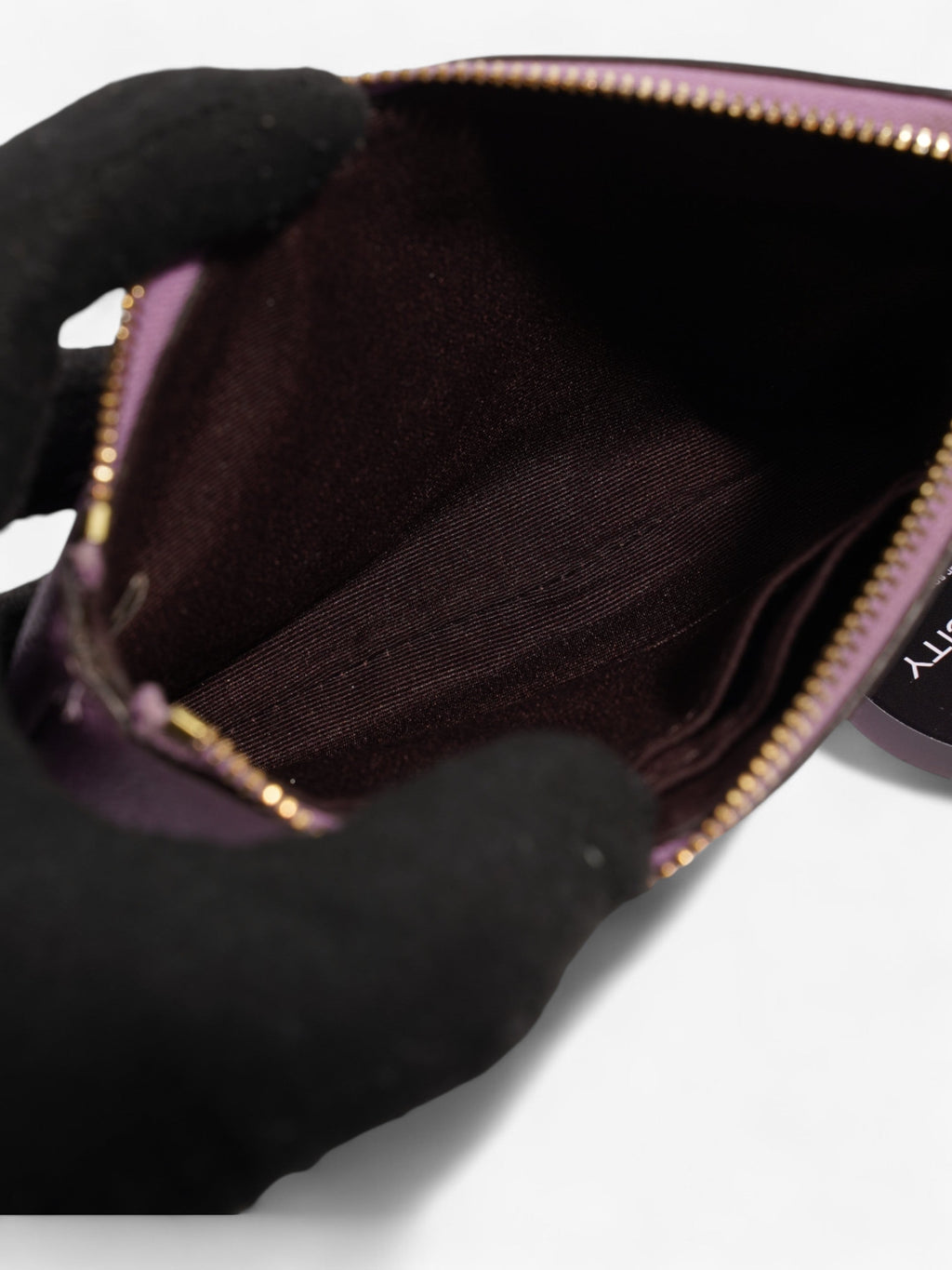 Coach Corner Zip Wristlet Violet Leather