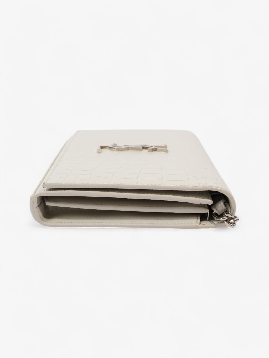 Saint Laurent Kate Chain Wallet Off White Calfskin Leather