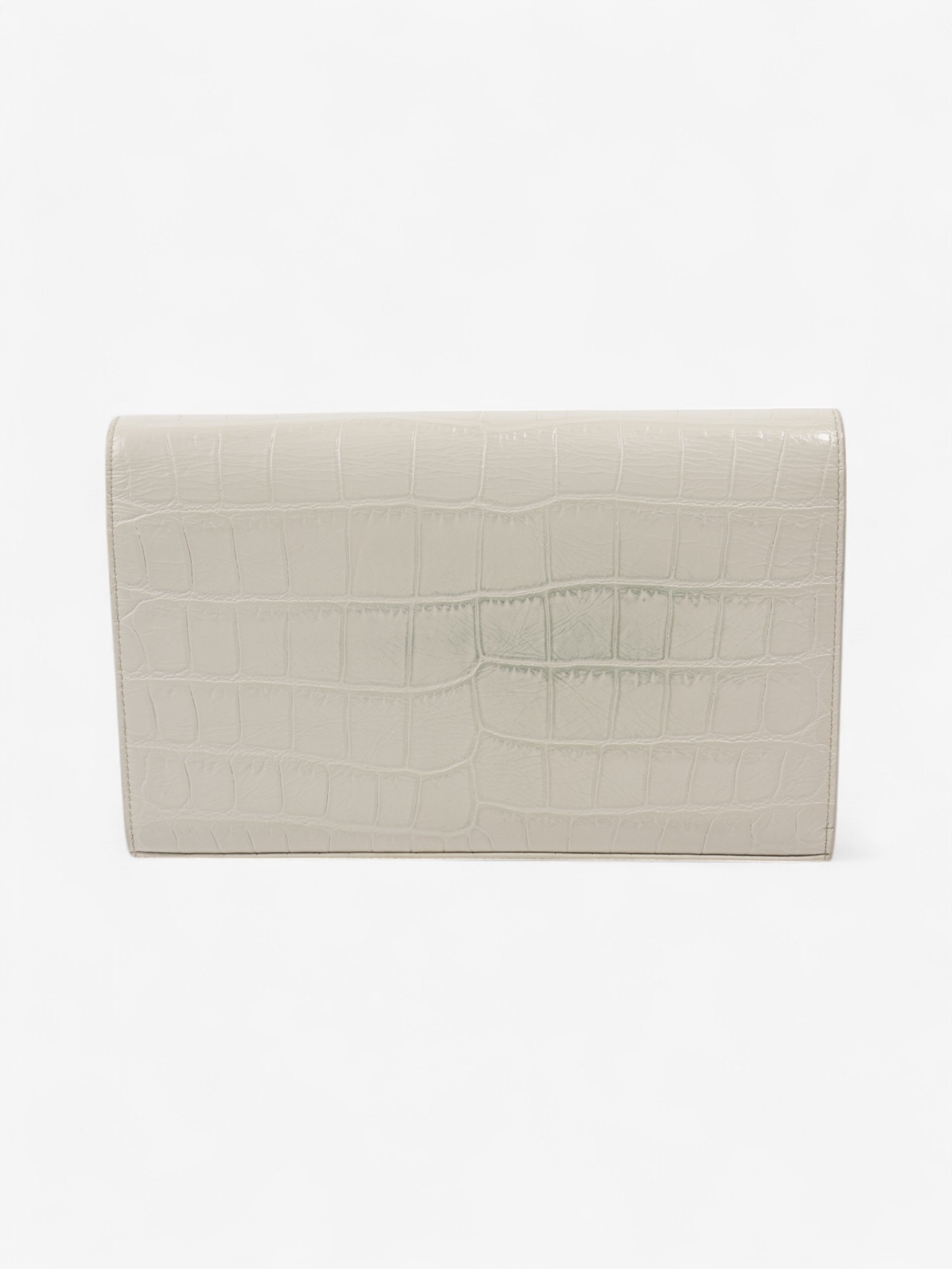 Saint Laurent Kate Chain Wallet Off White Calfskin Leather