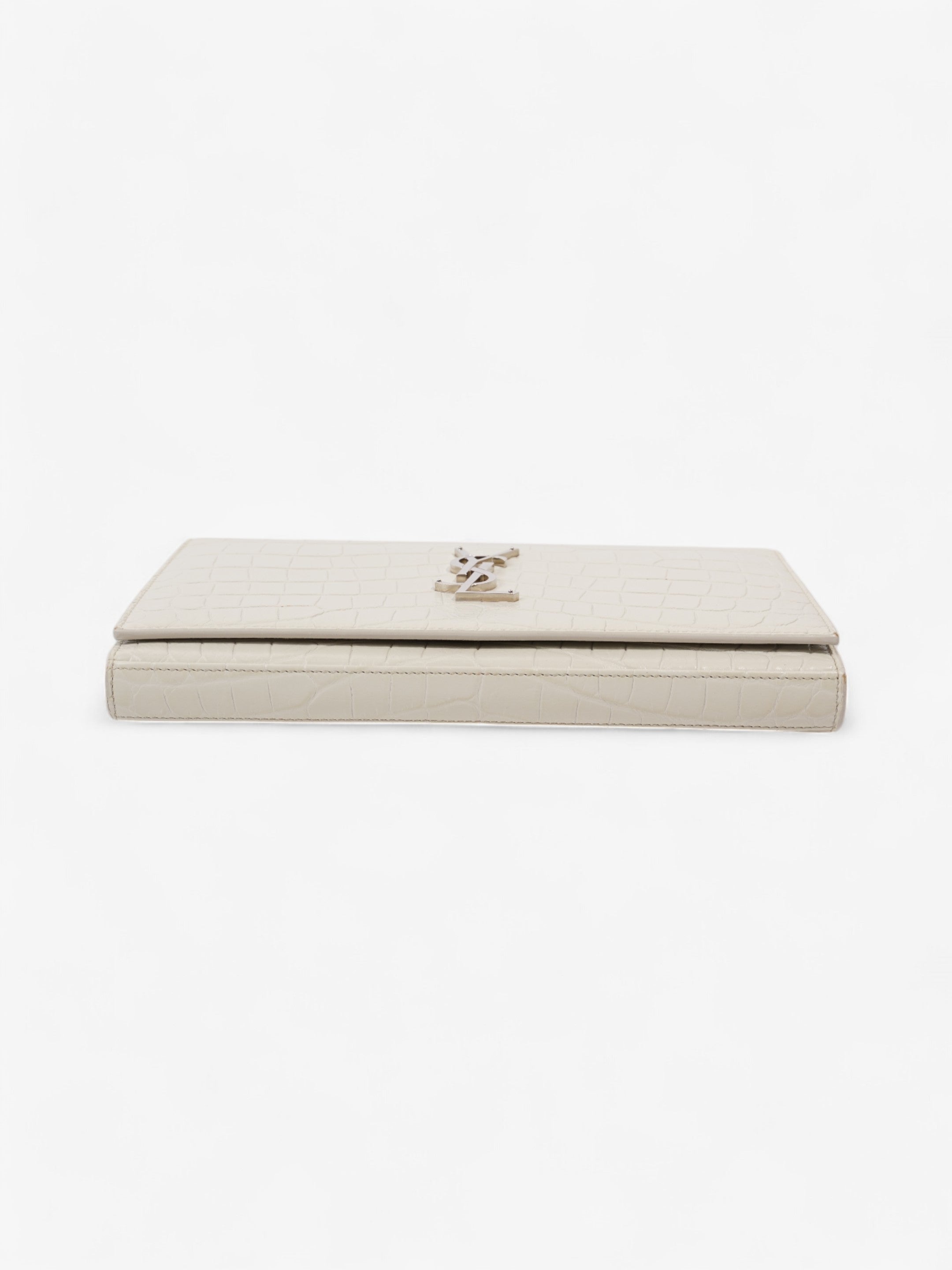 Saint Laurent Kate Chain Wallet Off White Calfskin Leather