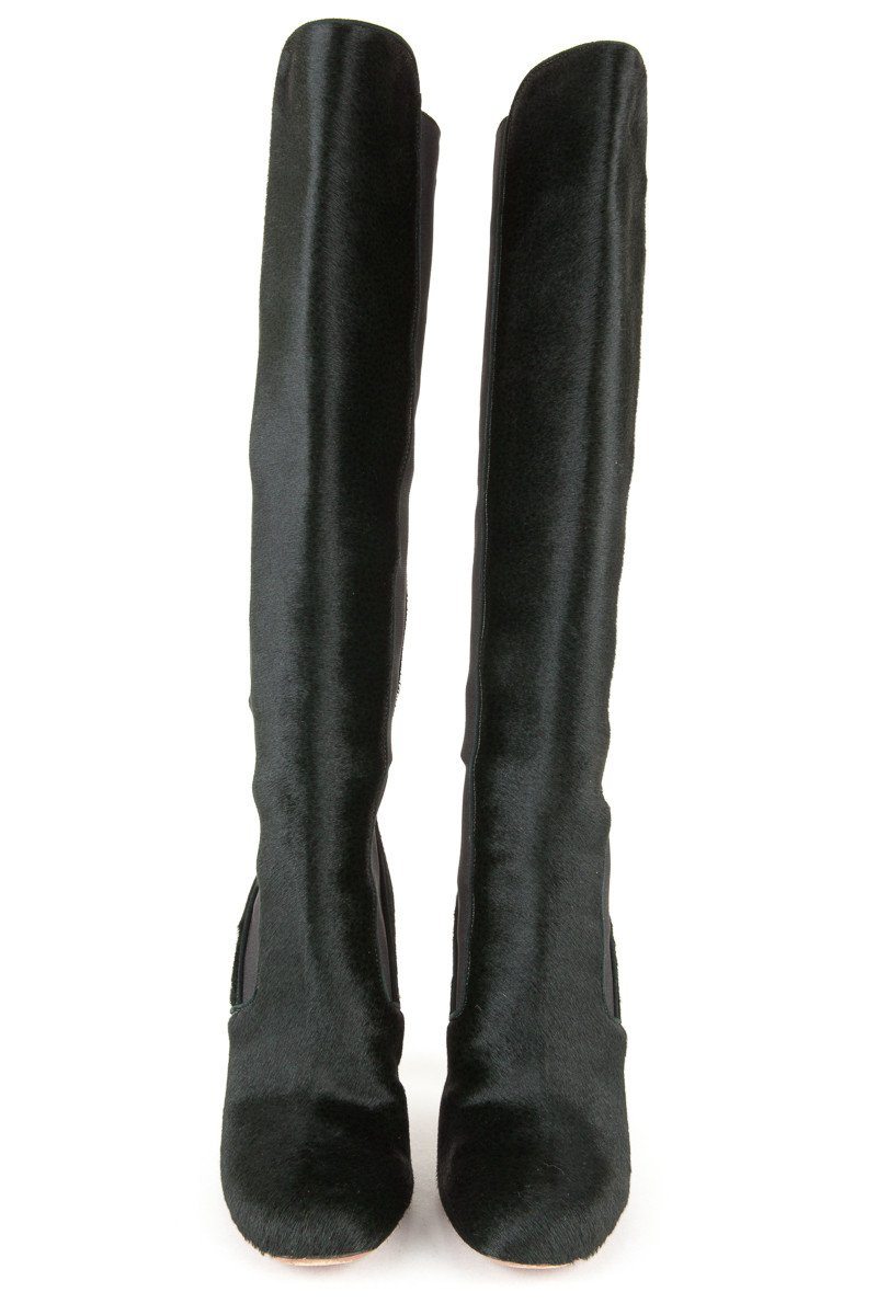 AlaÃƒÆ’Ã‚Â¯a 38 Dark Green Pony Hair Knee High Boots