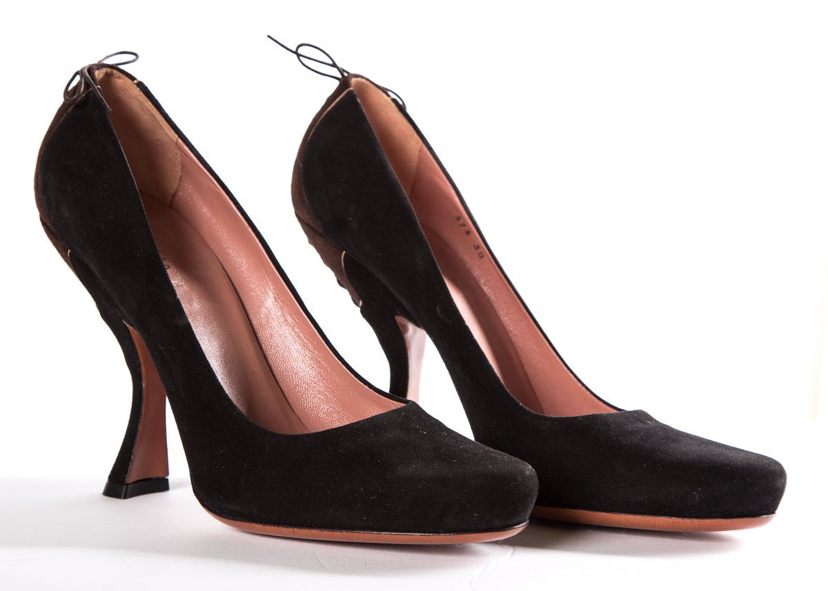 AlaÃƒÆ’Ã‚Â¯a Black & Brown Suede Heels SZ 38
