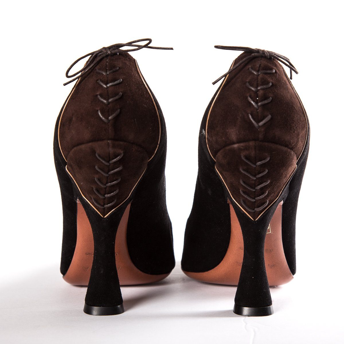 AlaÃƒÆ’Ã‚Â¯a Black & Brown Suede Heels SZ 38