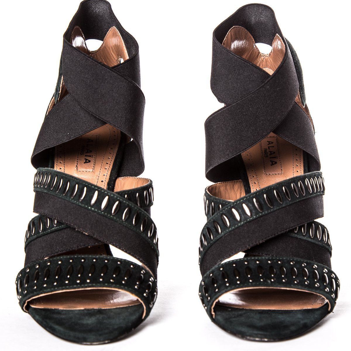 AlaÃƒÆ’Ã‚Â¯a Forest Green Suede Sandals SZ 35