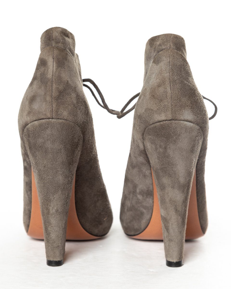 AlaÃƒÆ’Ã‚Â¯a Grey Suede Lace-Up Ankle Boots 38