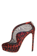 AlaÃƒÆ’Ã‚Â¯a Red Leopard Round Toe Ankle Booties 41