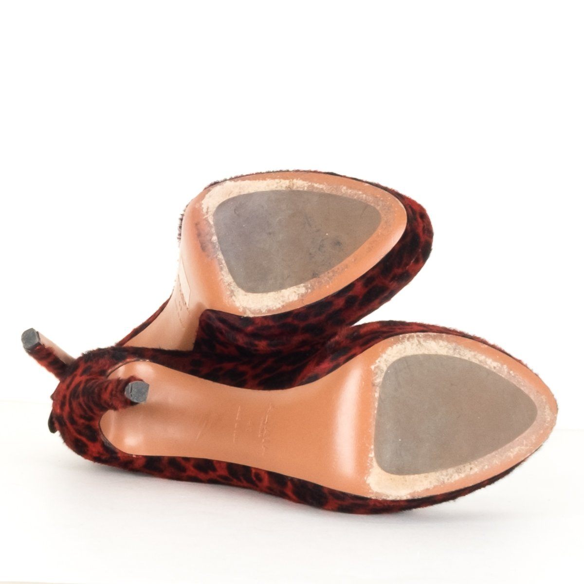 AlaÃƒÆ’Ã‚Â¯a Red Leopard Round Toe Ankle Booties 41