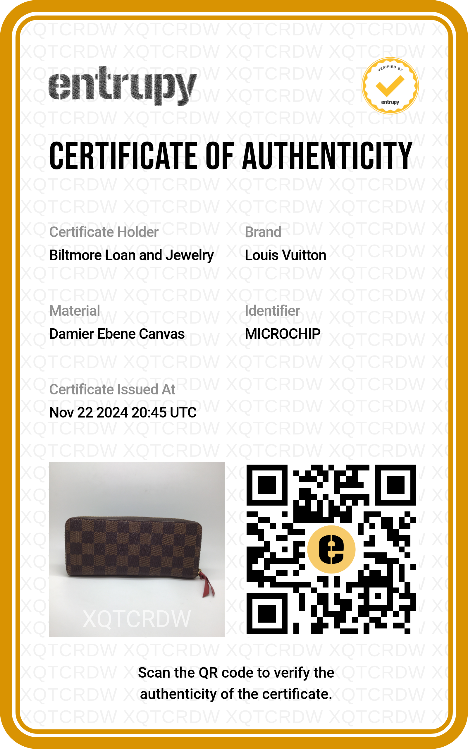 Louis Vuitton Damier Ebene Clemence Wallet Cherry