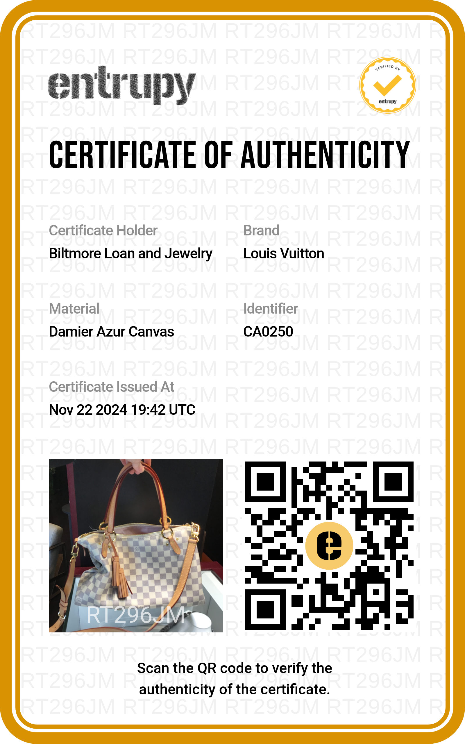 Louis Vuitton Damier Azur Lymington Shoulder Bag