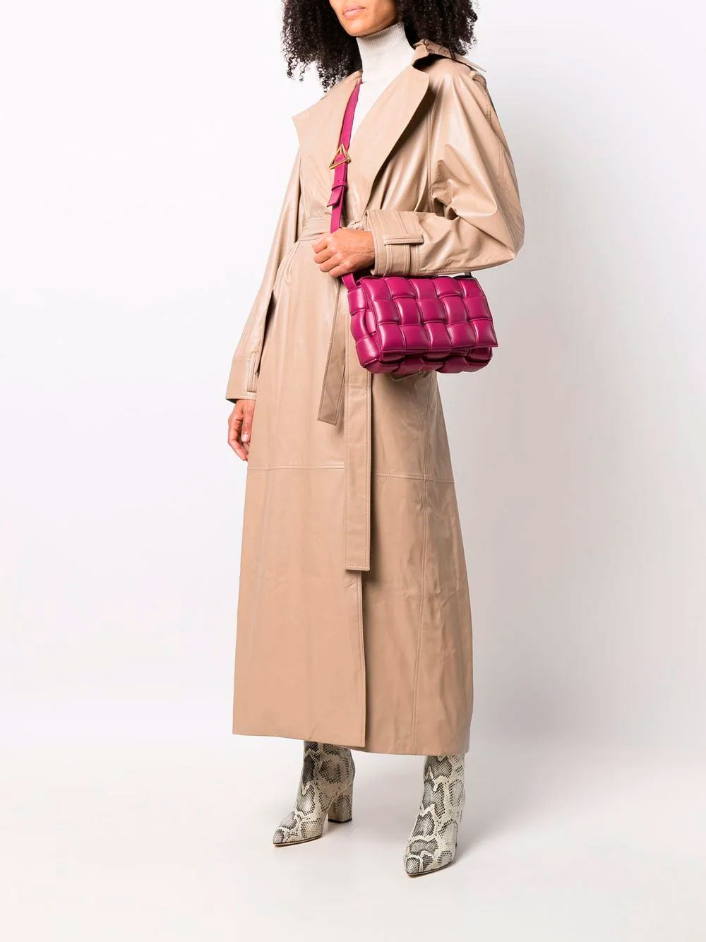 Padded Cassette bag in cinnabar nappa
