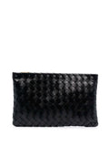 Medium clutch bag in woven nappa