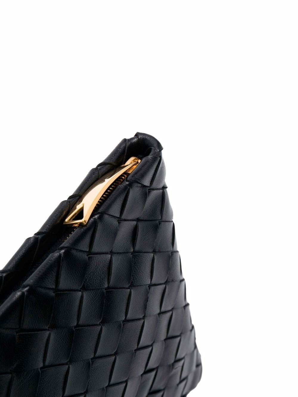 Medium clutch bag in woven nappa