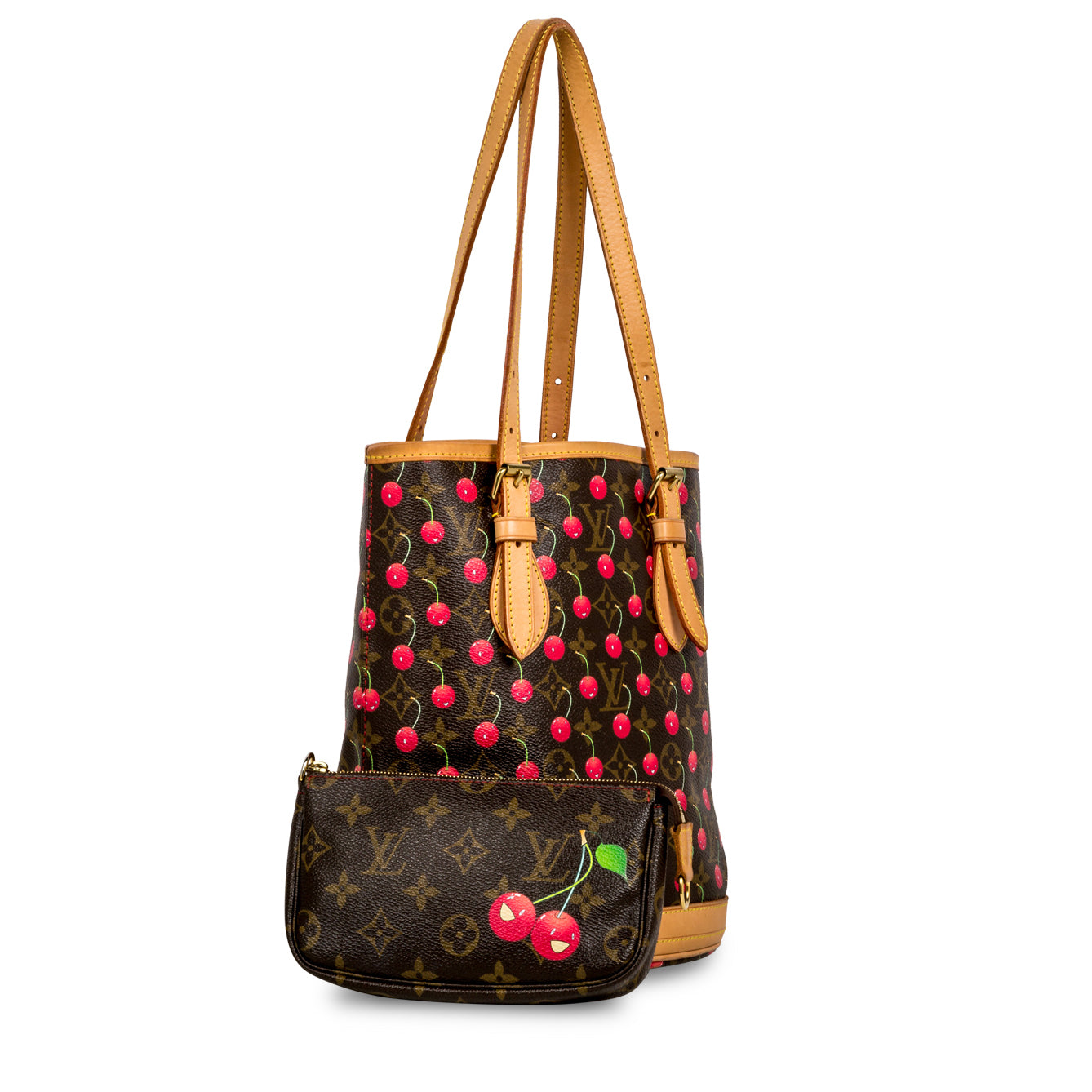 Louis Vuitton Bucket Bag and Pochette - Monogram Cerises