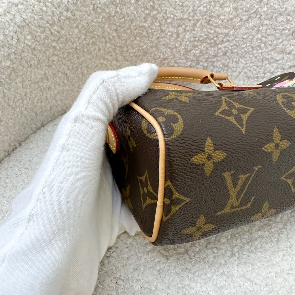 LV Christmas 2023 Vivienne Nano Speedy in Monogram Canvas and GHW