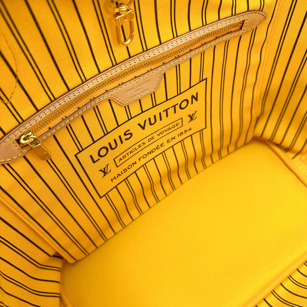 LV Neverfull MM in Monogram Canvas, Yellow Interior and GHW (No attached pouch)
