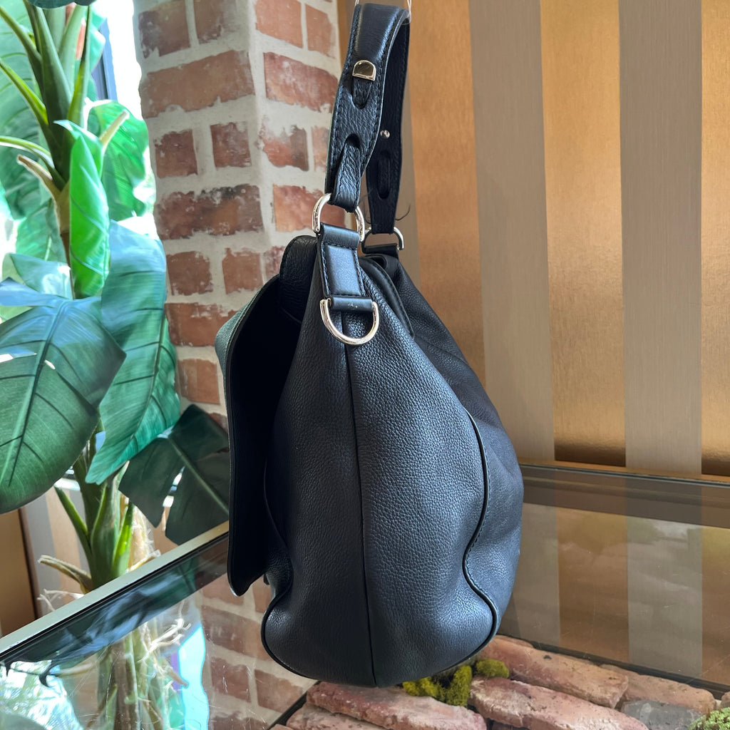 GUCCI Hasler Techno Horsebit Leather Hobo Bag