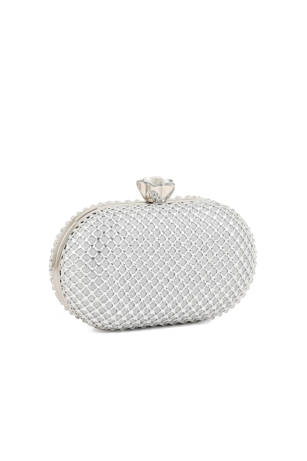 Fancy Clutch B20766-Silver