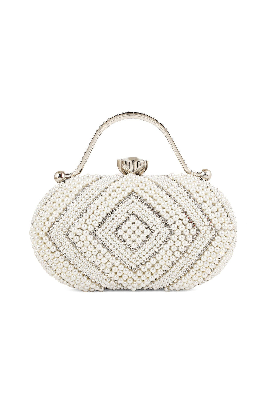 Fancy Clutch B20768-Silver