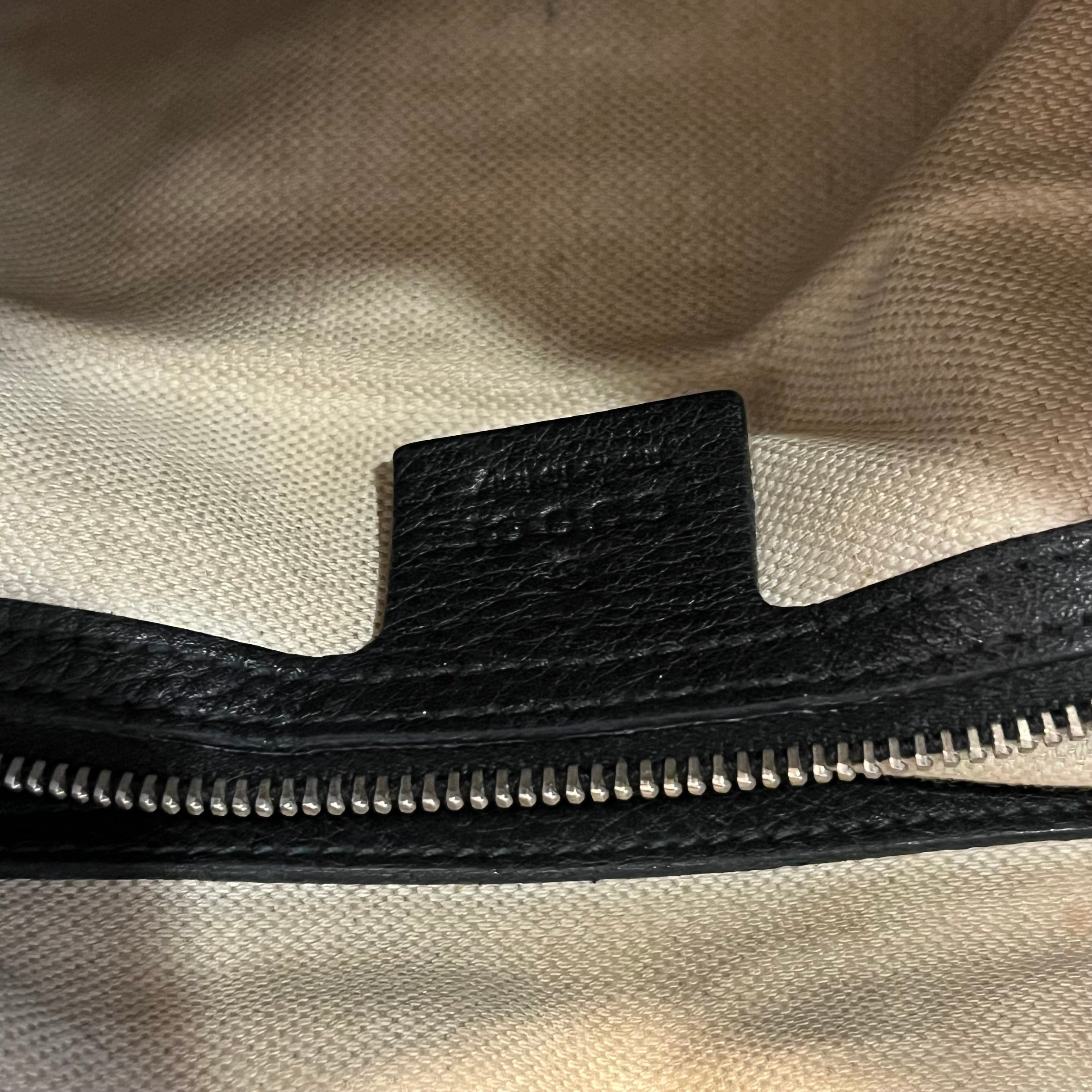 GUCCI Hasler Techno Horsebit Leather Hobo Bag