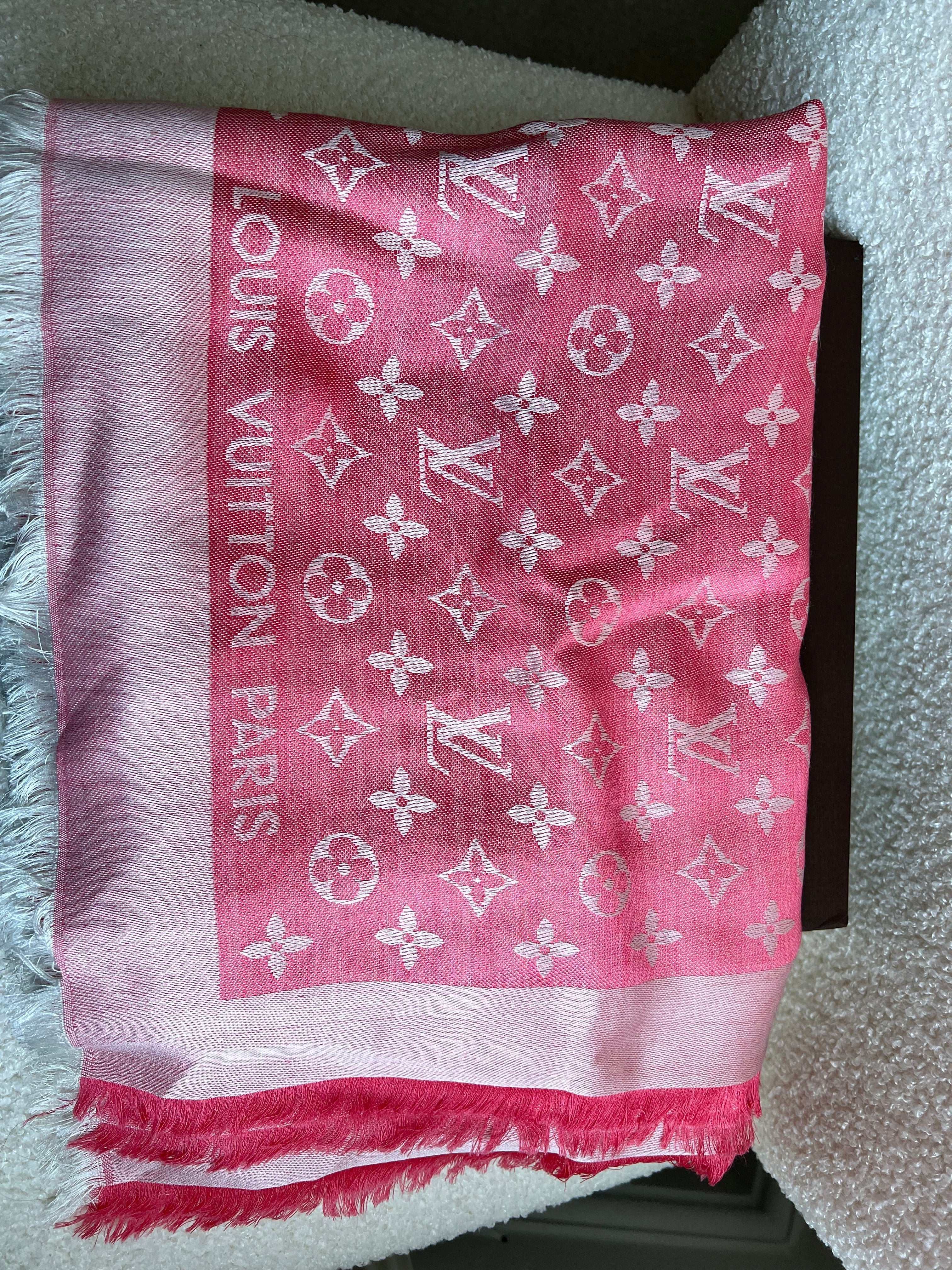 Louis Vuitton Pink Monogram Shawl (RRP £450)