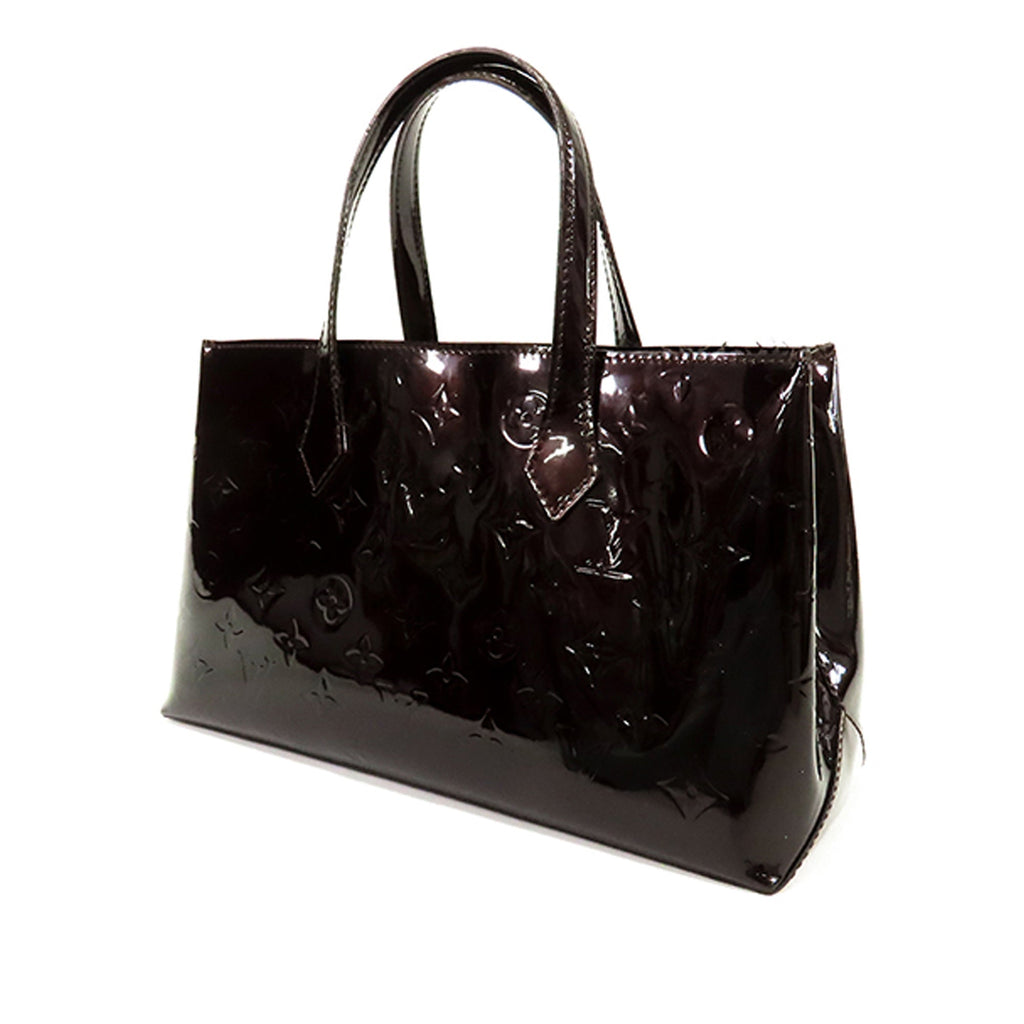 Purple Louis Vuitton Monogram Vernis Wilshire PM Handbag