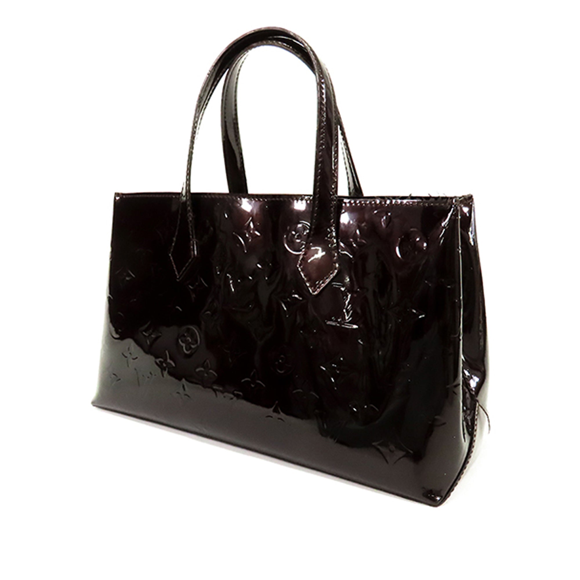 Purple Louis Vuitton Monogram Vernis Wilshire PM Handbag