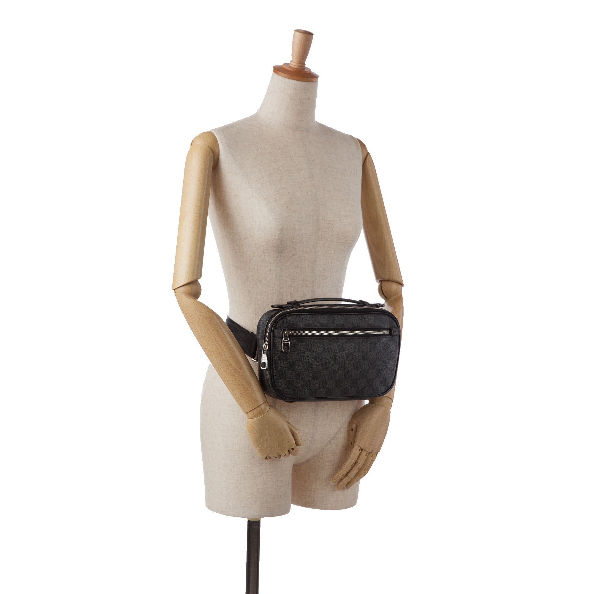 Black Louis Vuitton Damier Graphite Ambler Belt Bag