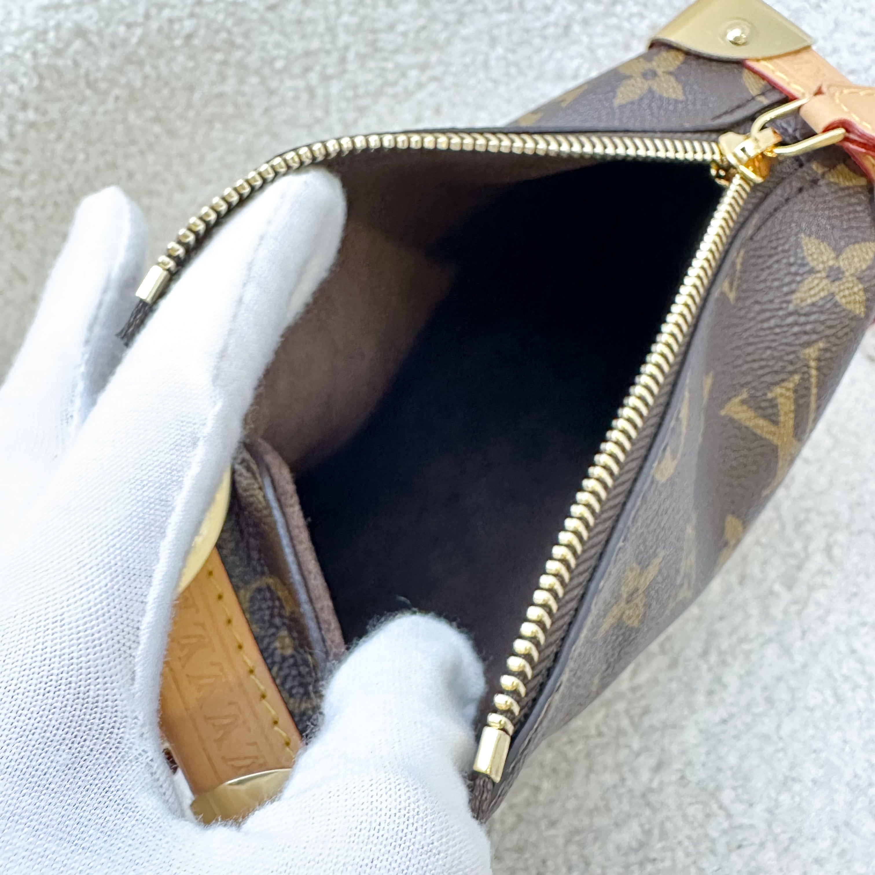 LV Side Trunk PM Bag in Monogram Canvas and GHW