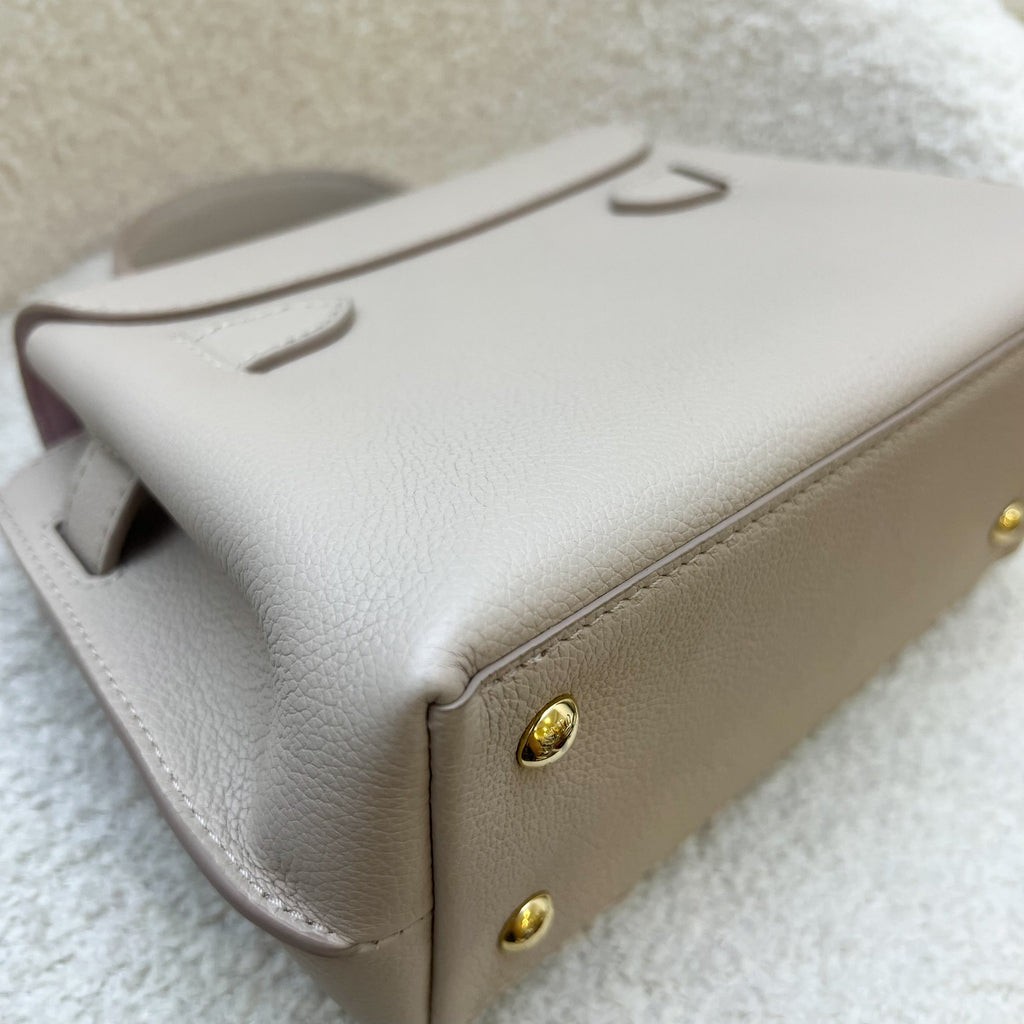 Lv Lockme Ever Mini in Greige Grained Calfkin and LGHW