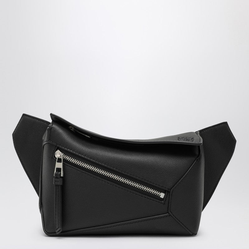 Loewe Mini Puzzle Bumbag In Black Leather Men