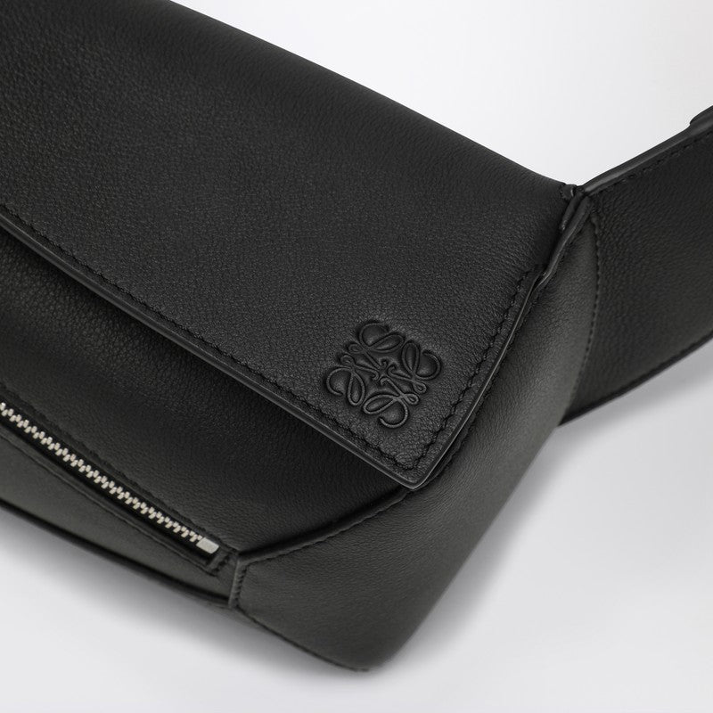 Loewe Mini Puzzle Bumbag In Black Leather Men
