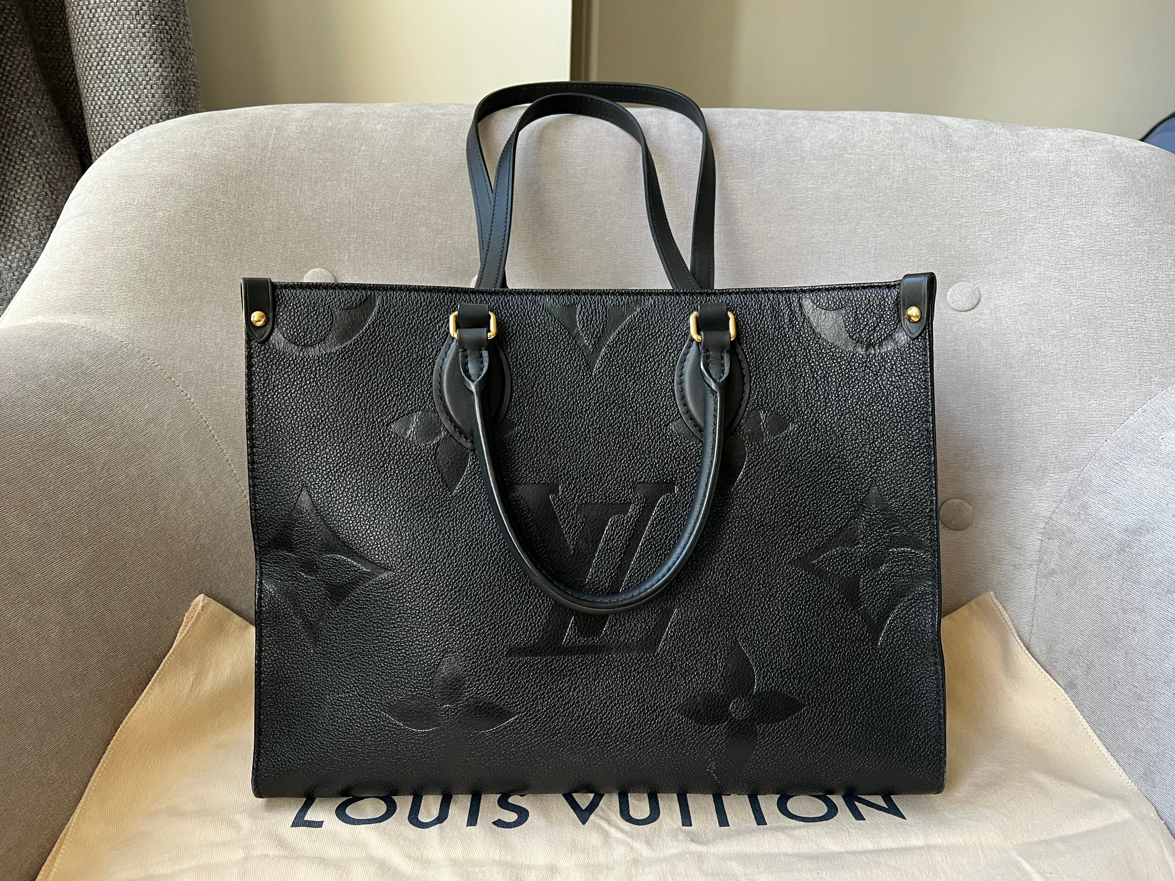 Louis Vuitton On the Go MM Black Empreinte (RRP £2,450)