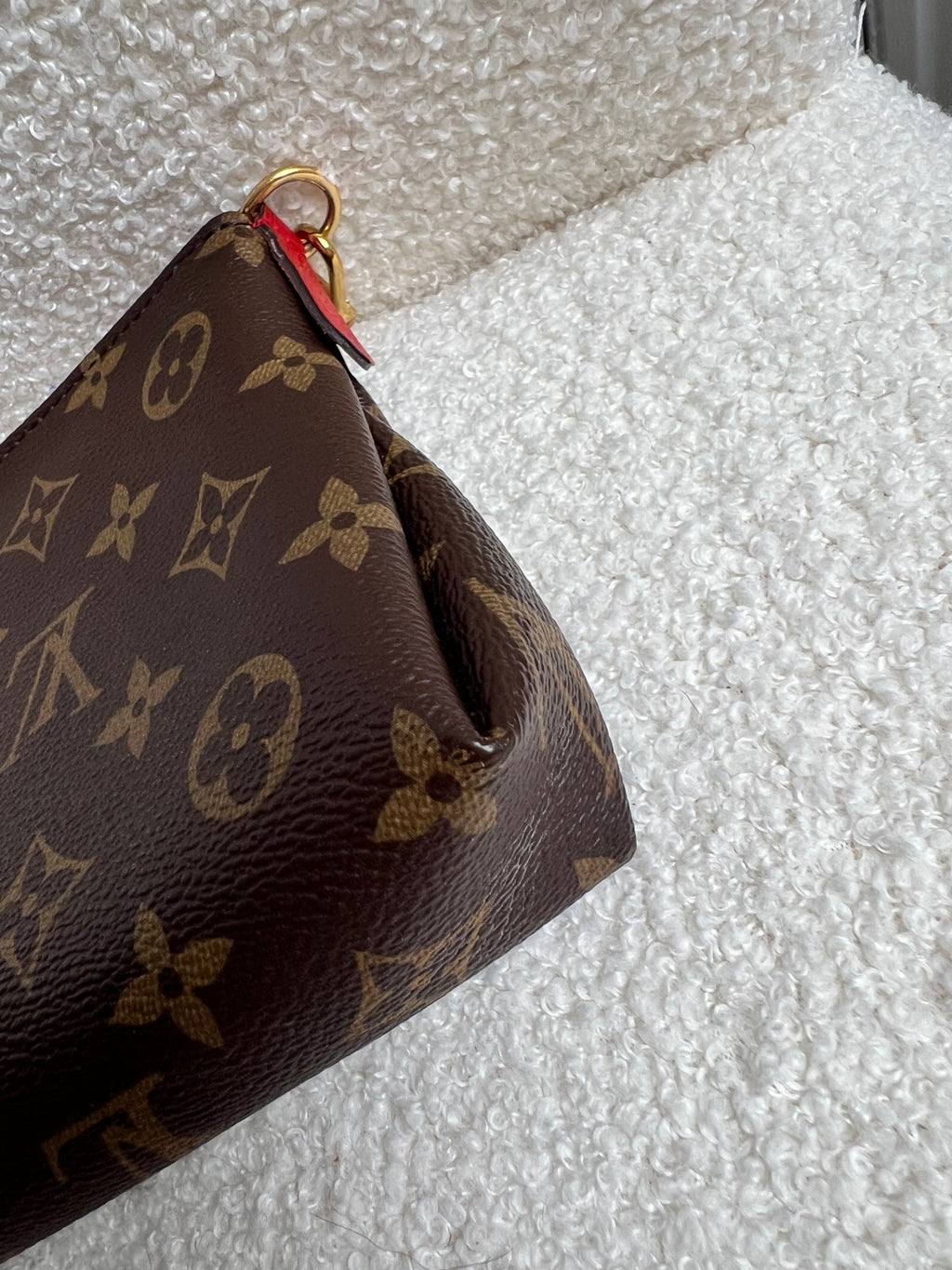 Louis Vuitton Red and Monogram Pallas Pochette