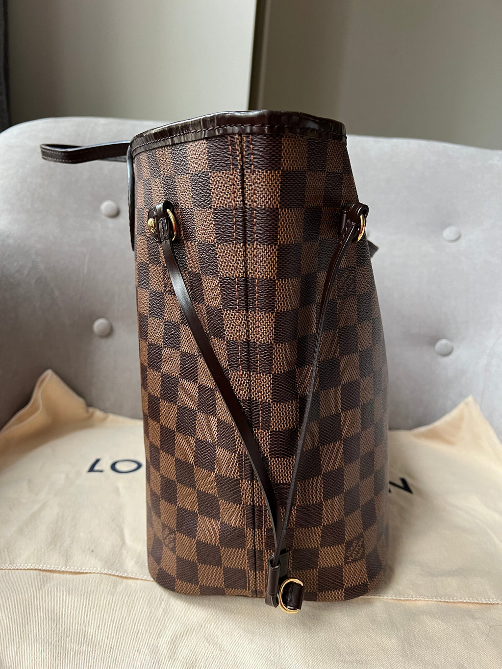 Louis Vuitton Neverfull MM Damier Ebene Cherry Interior (RRP £1,410)