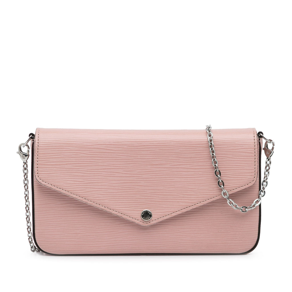 Pink Louis Vuitton Epi Pochette Felicie Crossbody Bag