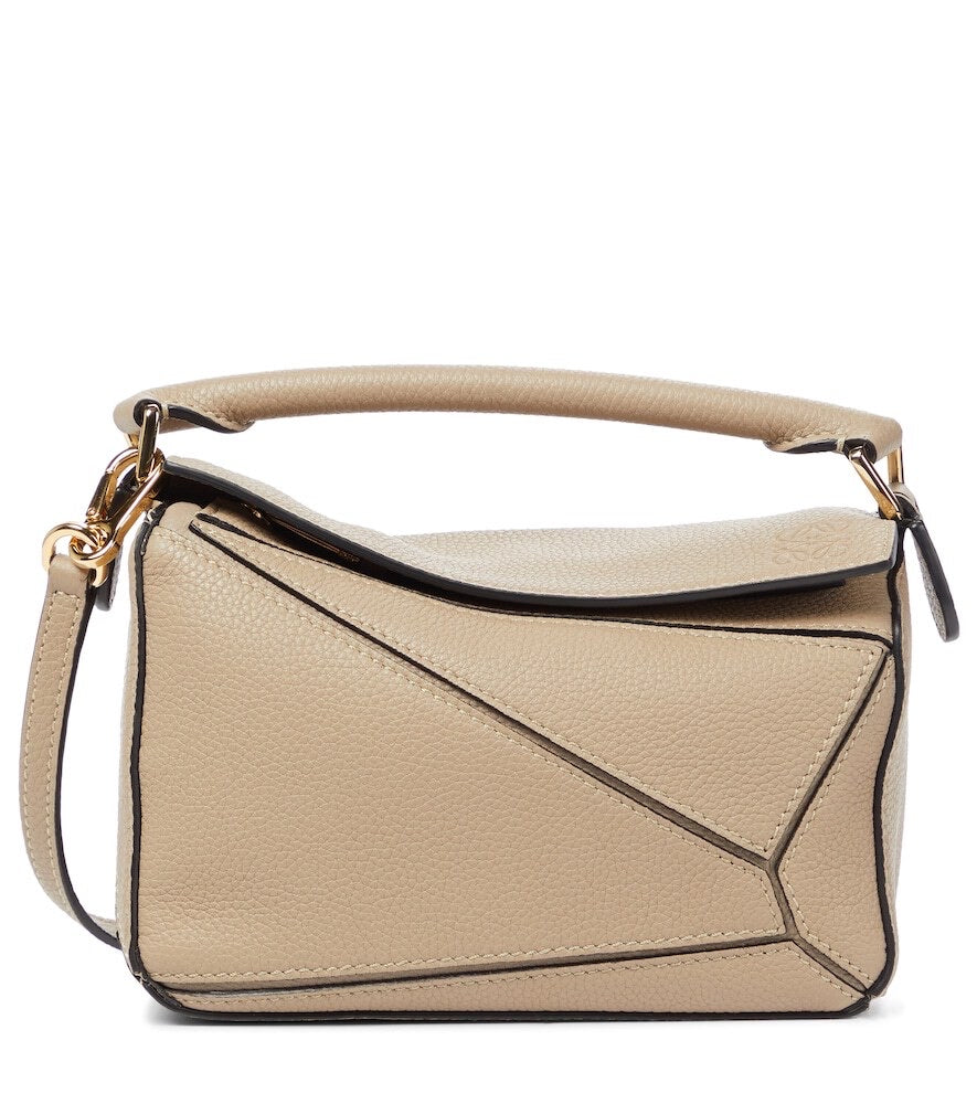 Loewe Sand Grained Leather Small Puzzle Bag