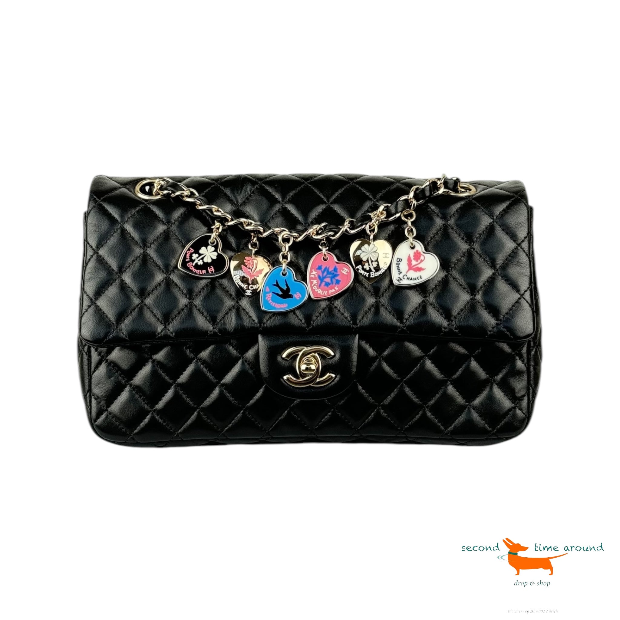 Chanel Quilted Lambskin Valentine Single Flap Bag