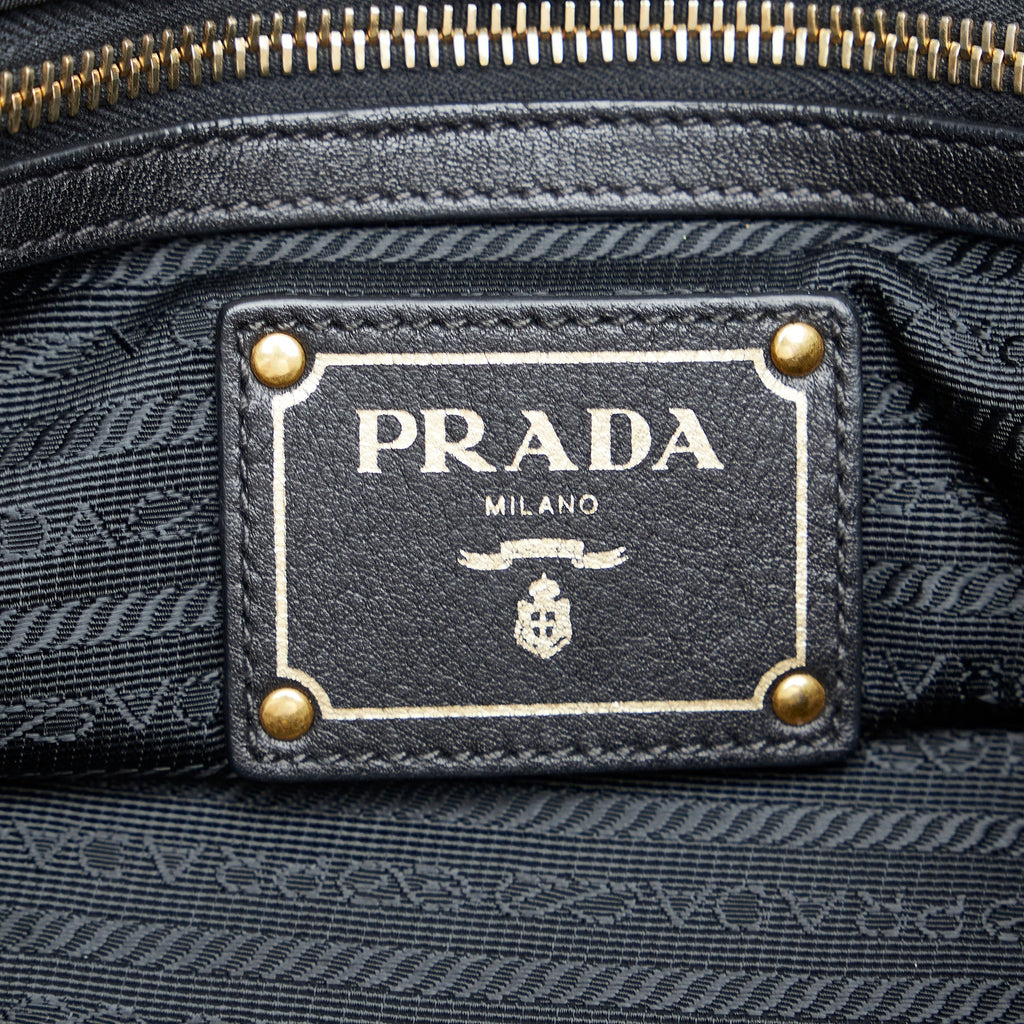 Prada Tessuto Handbag Black Nylon Canvas