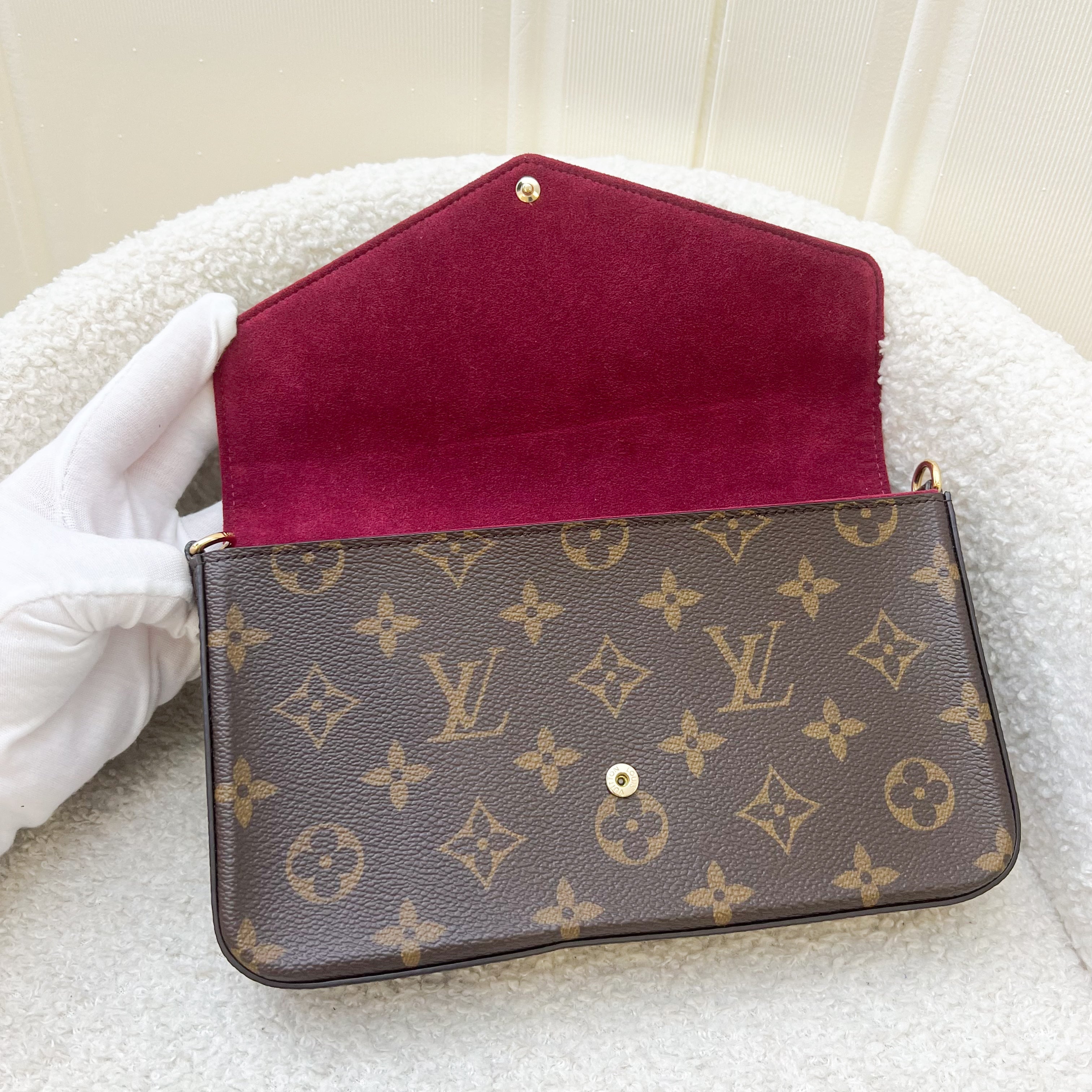 LV Felicie Pochette in Monogram Canvas and GHW