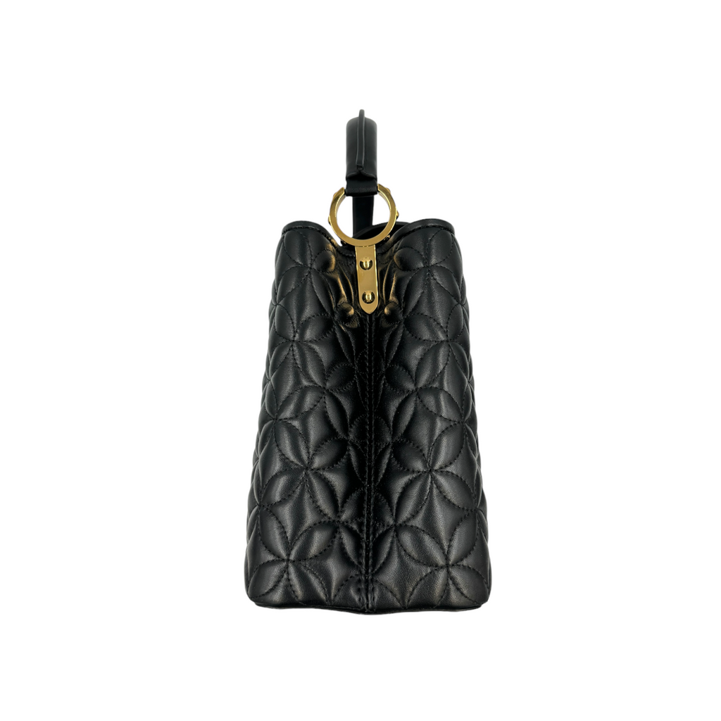 Louis Vuitton Capucines mm Blue Taurillon Silver