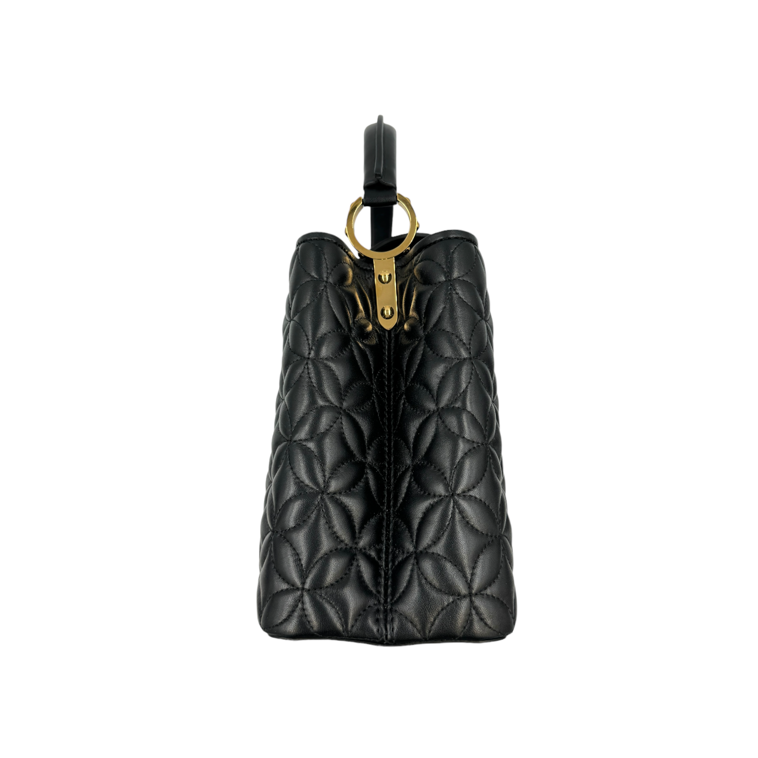 Louis Vuitton Capucines mm Blue Taurillon Silver