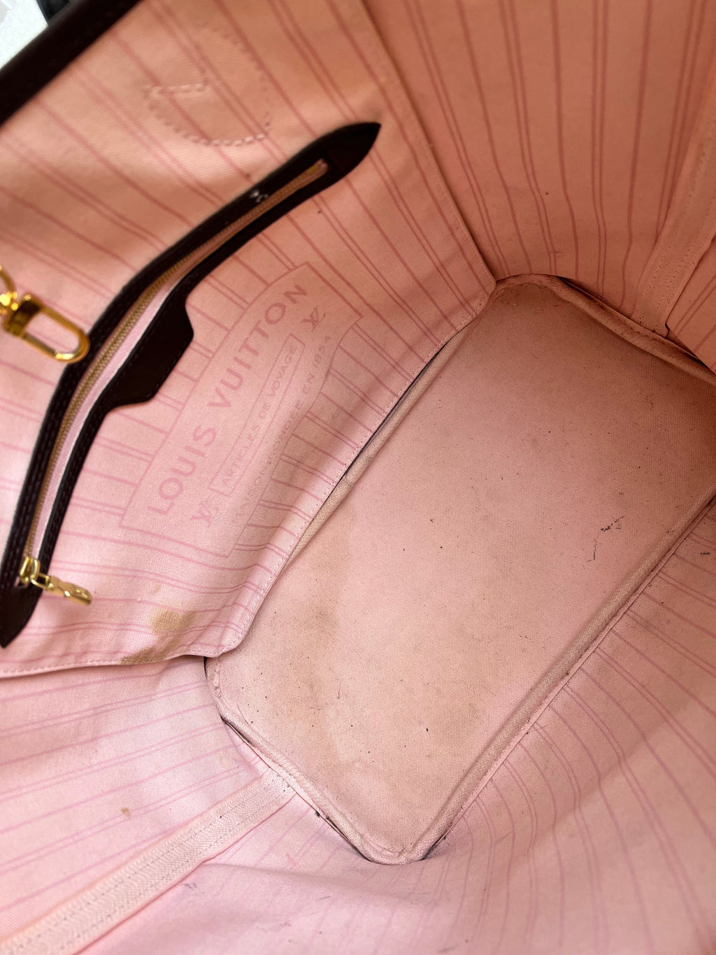 Louis Vuitton Neverfull MM Damier Ebene Rose Ballerine (RRP £1410)