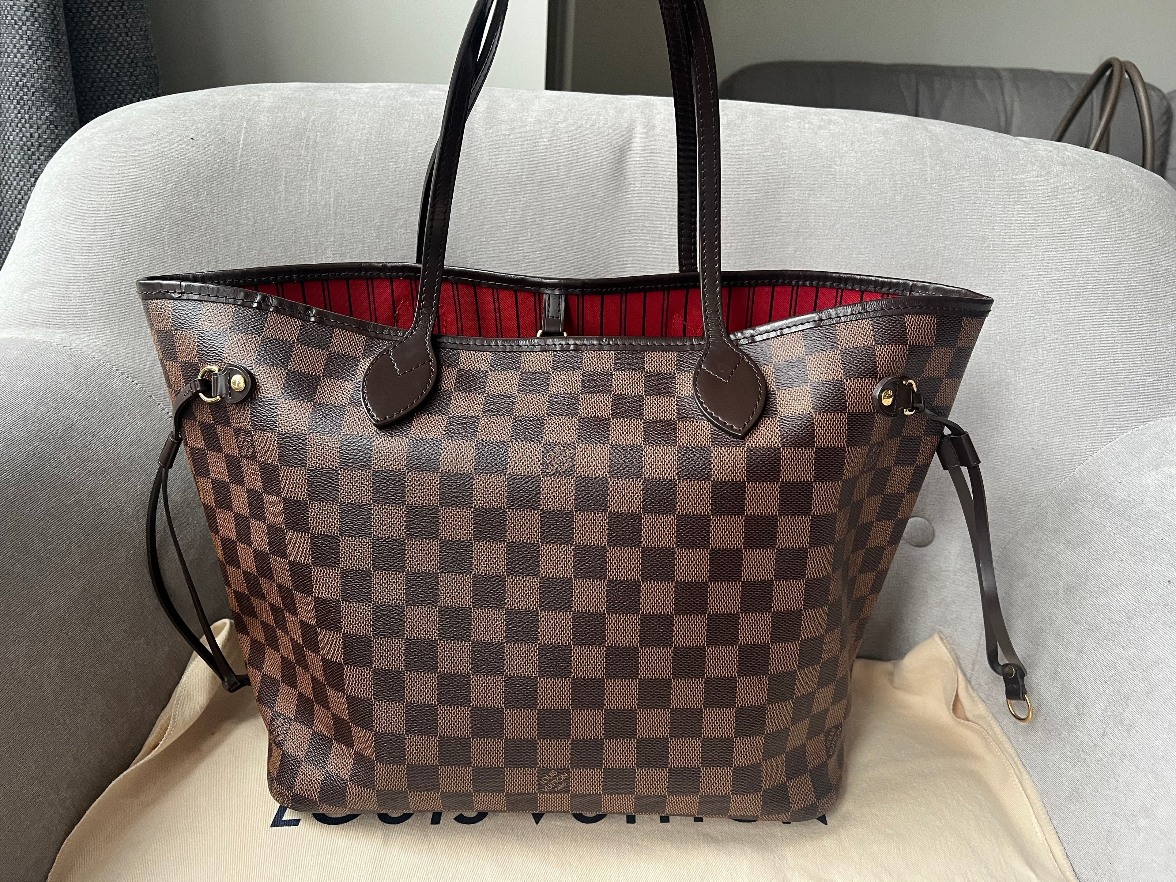 Louis Vuitton Neverfull MM Damier Ebene Cherry Interior (RRP £1,410)
