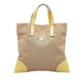 Beige Prada Canapa Tote